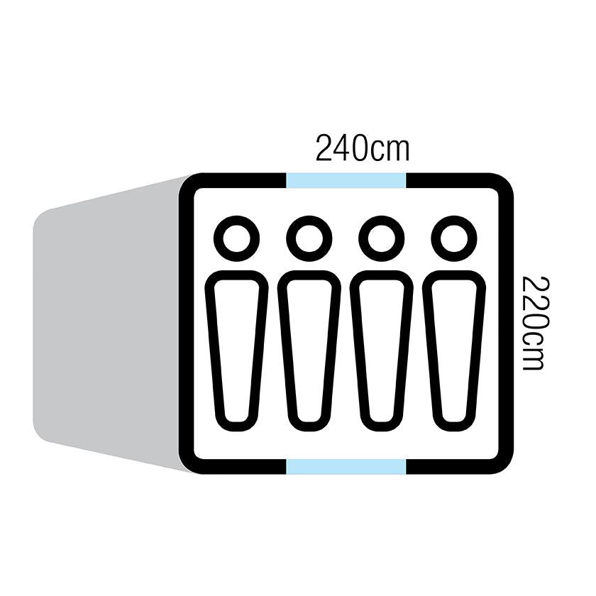 OZTRAIL TASMAN 4V DOME TENT 4 PERSON