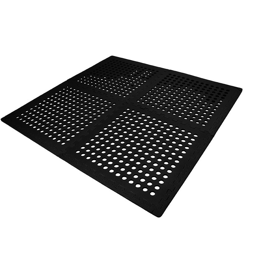 Foam Floor Mat Black 4 pack