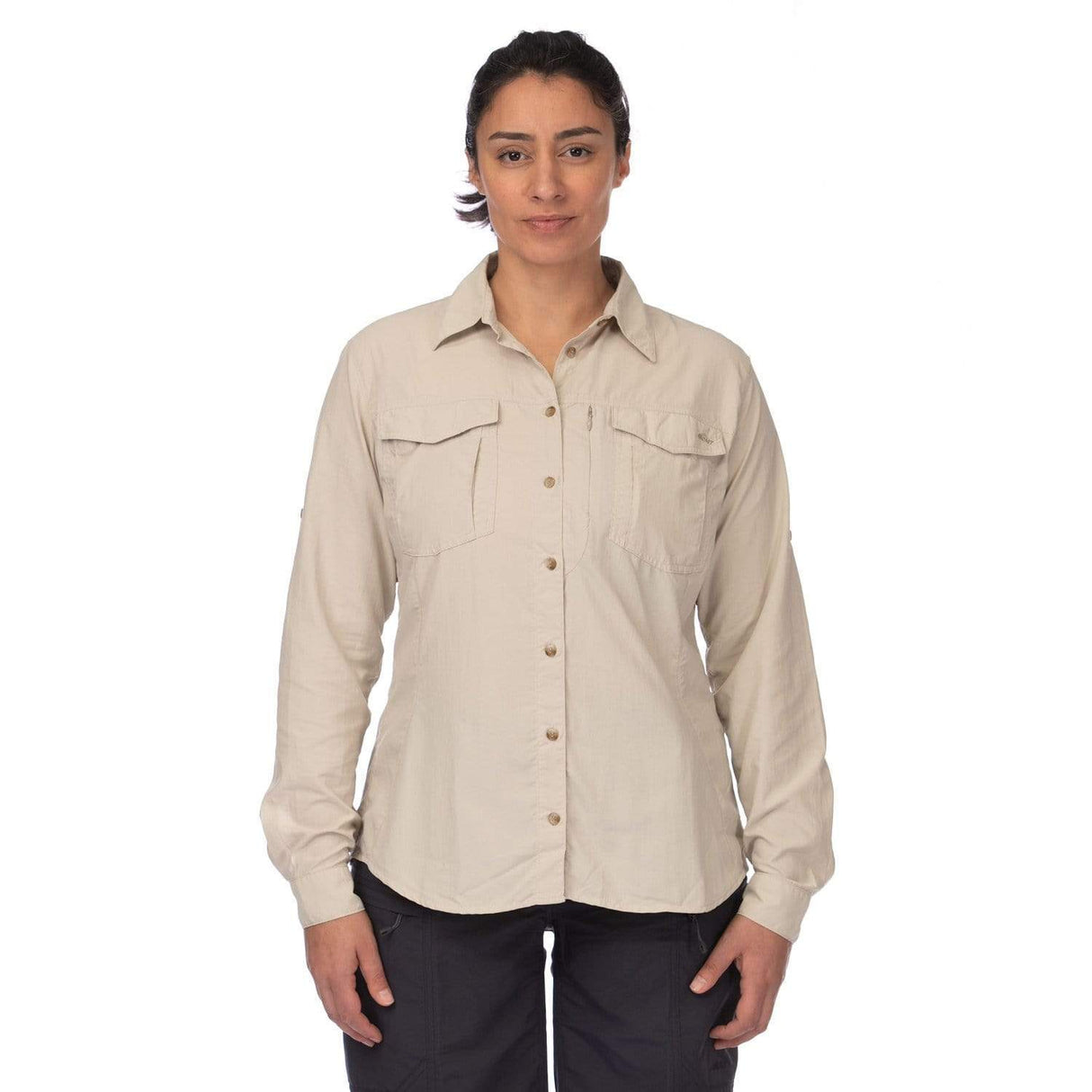 MONT LADIES LIFESTYLE VENTED SHIRT STONE