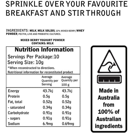 CAMPERS PANTRY MIXED BERRY YOGHURT POWDER 100G