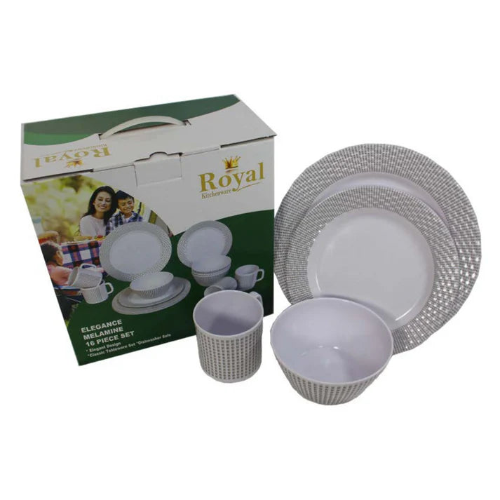ROYAL KITCHENWARE 16 PIECE MELAMINE SET