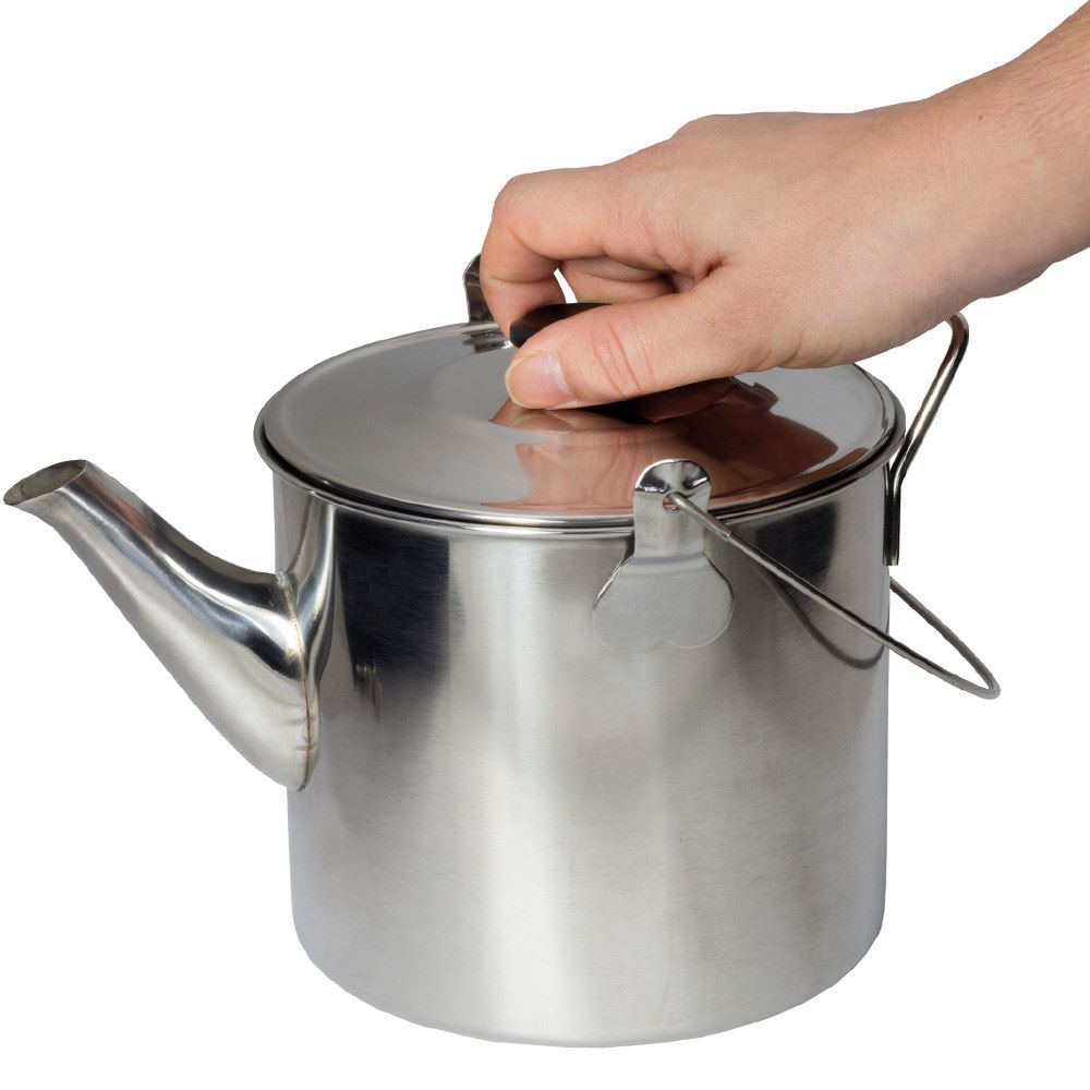 CAMPFIRE BILLY TEAPOT STAINLESS STEEL 1.8L