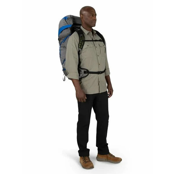 OSPREY EXOS PRO 55 MEN'S HIKING PACK DALE GREY/AGAM BLUE