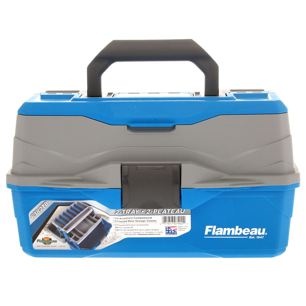 FLAMBEAU 2 TRAY TACKLE BOX BLUE