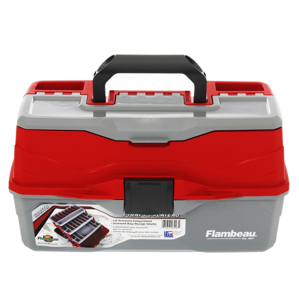 FLAMBEAU 3 TRAY TACKLE BOX RED