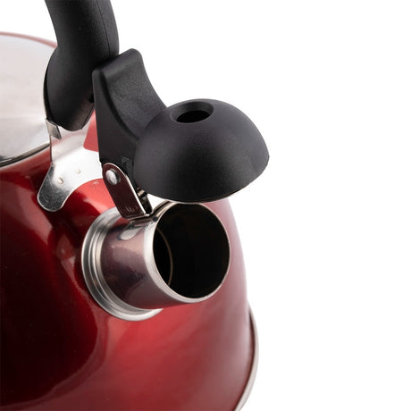 CAMPFIRE WHISTLING KETTLE STAINLESS STEEL 4L RED