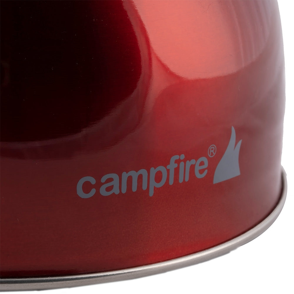 CAMPFIRE WHISTLING KETTLE STAINLESS STEEL 4L RED