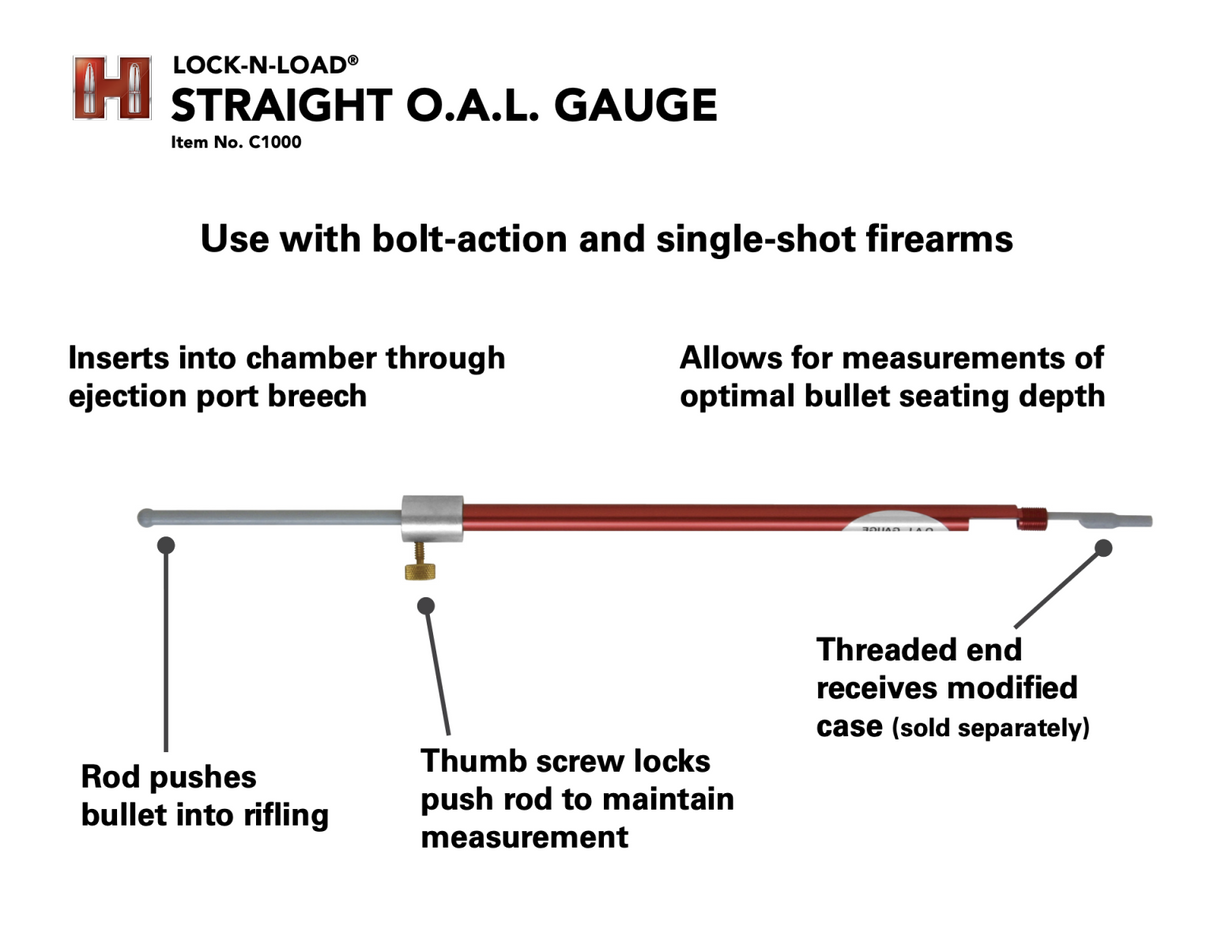 HORNADY LOCK-N-LOAD OAL GAUGE STRAIGHT - C1000