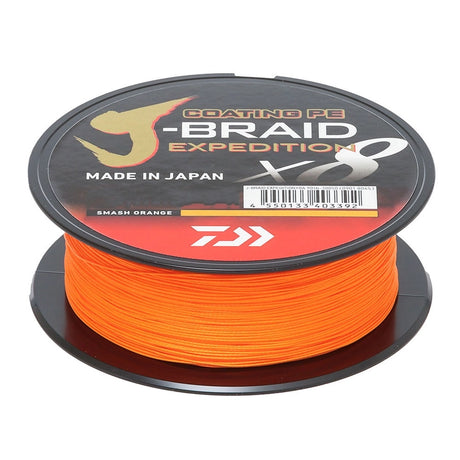 DAIWA J BRAID EXPEDITION X8 SMASH ORANGE BRAID