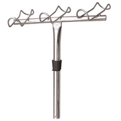 FRANK MARINE STAINLESS STEEL 316 3-WAY ROD HOLDER - PORT