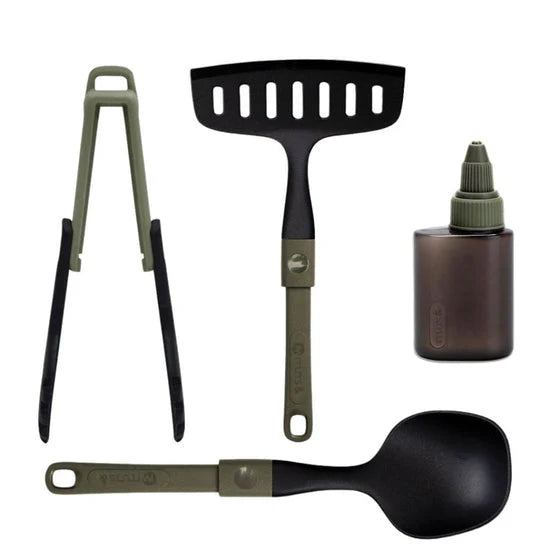 MUN'S FOLDABLE 4 PIECE SILICONE UTENSIL SET