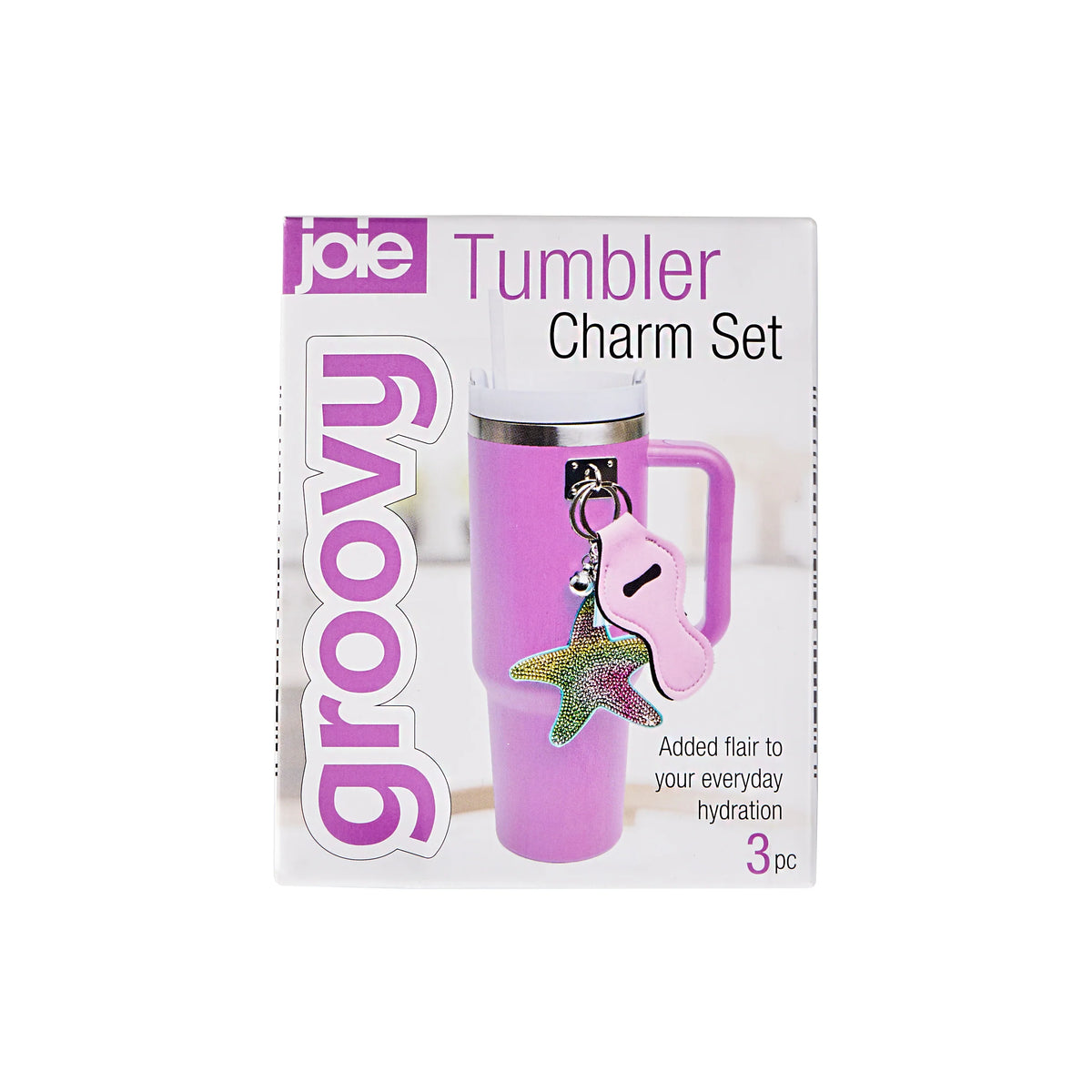 JOIE GROOVY TUMBLER STARFISH CHARM 3 PIECE SET