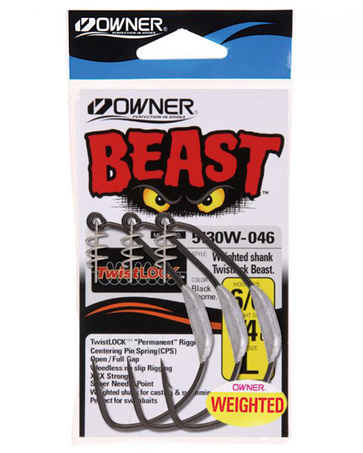 OWNER BEAST WEIGHTED SHANK HOOK