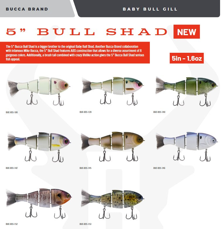 BUCCA 5IN BULL SHAD SINKING SWIMBAIT LURE