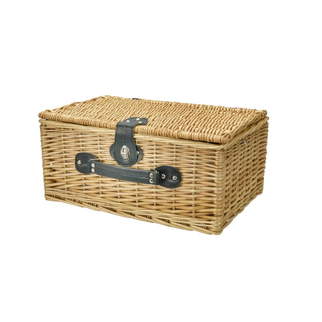 AVANTI 2 PERSON WICKER PICNIC BASKET - HAMPTONS BLUE POINT