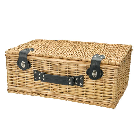 AVANTI 4 PERSON WICKER PICNIC BASKET - HAMPTONS BLUE POINT