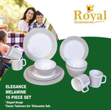 ROYAL KITCHENWARE 16 PIECE MELAMINE SET
