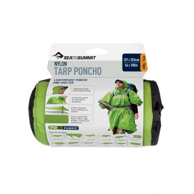 SEA TO SUMMIT NYLON TARP PONCHO GREEN