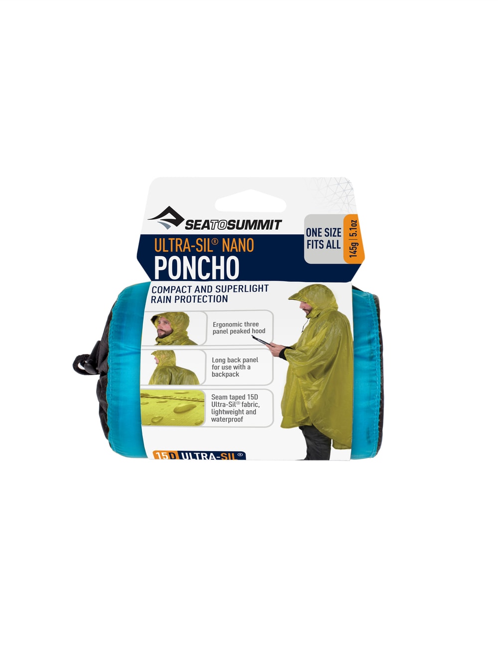 SEA TO SUMMIT ULTRA SIL NANO TARP PONCHO BLUE