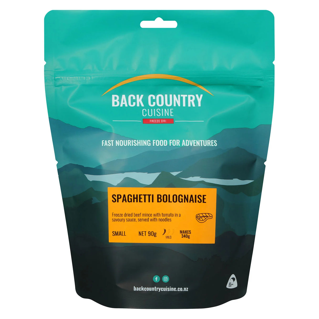 BACK COUNTRY CUISINE SPAGHETTI BOLOGNAISE FREEZE-DRY MEAL