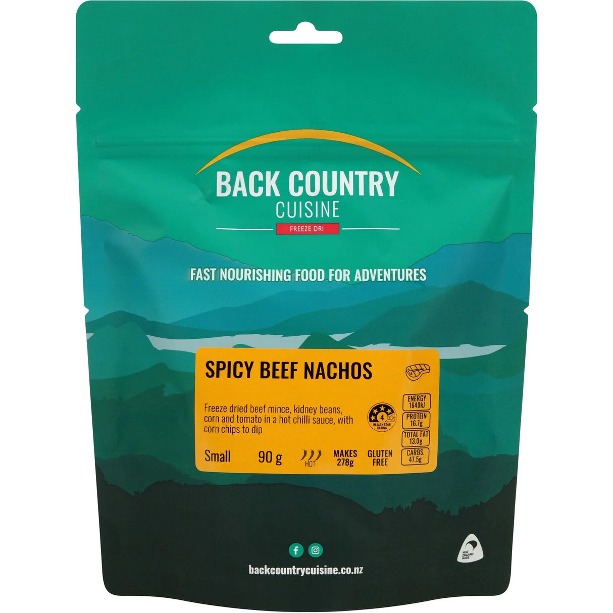 BACK COUNTRY CUISINE SPICY BEEF NACHOS FREEZE-DRY MEAL