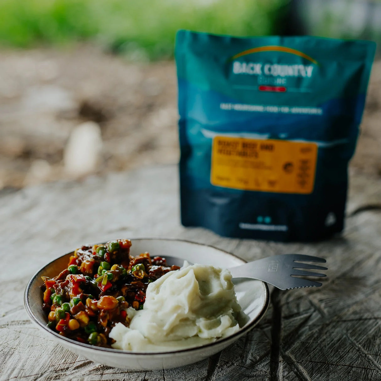 BACK COUNTRY CUISINE ROAST BEEF AND VEGE FREEZE-DRY MEAL