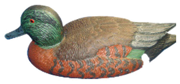 DKS OUTDOORS FOOL'EM CHESNUT TEAL DUCK DECOY