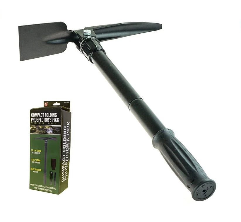Folding Prospector's Pick With Carrying Case