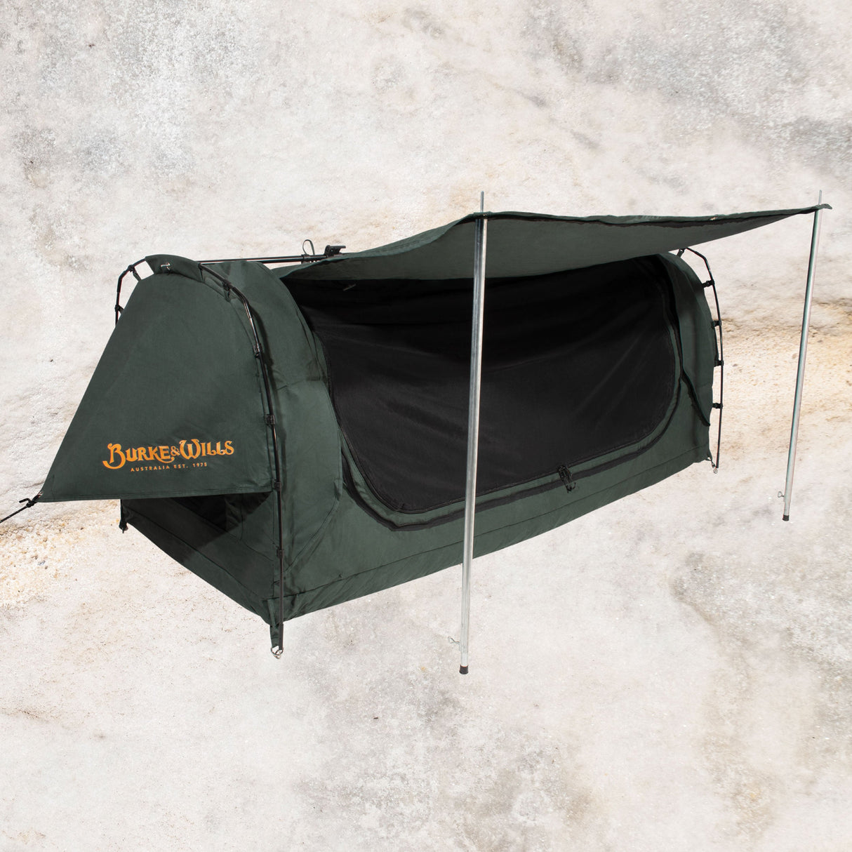 BURKE AND WILLS GRAMPIAN SWAG KING SINGLE PLUS FOREST GREEN