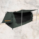 BURKE AND WILLS GRAMPIAN SWAG KING SINGLE PLUS FOREST GREEN