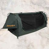 BURKE AND WILLS GRAMPIAN SWAG KING SINGLE PLUS FOREST GREEN