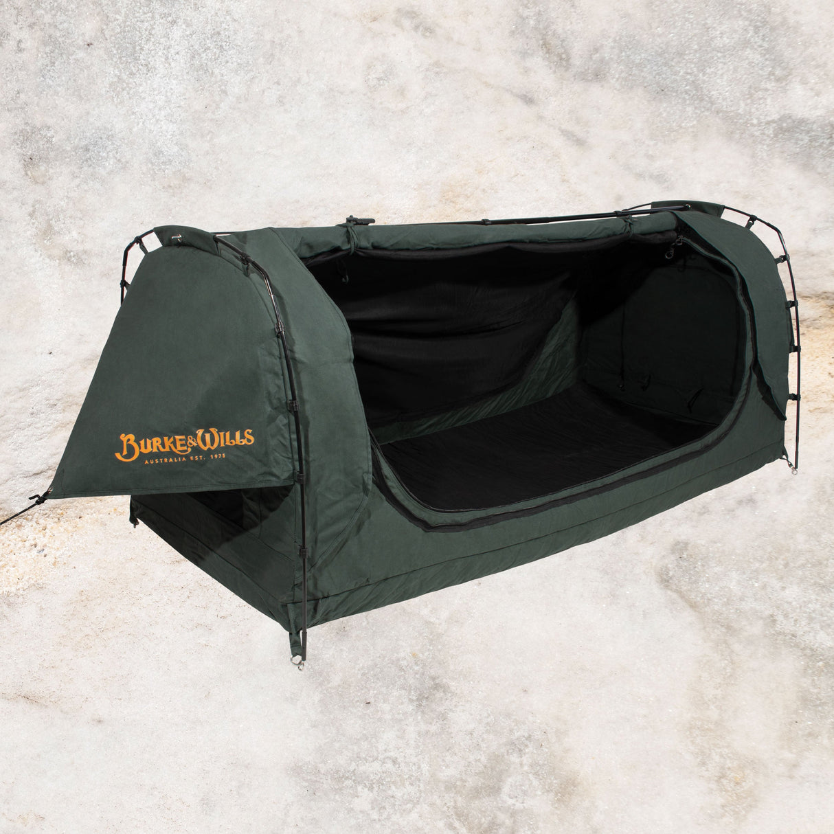 BURKE AND WILLS GRAMPIAN SWAG KING SINGLE PLUS FOREST GREEN