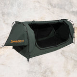 BURKE AND WILLS GRAMPIAN SWAG KING SINGLE PLUS FOREST GREEN