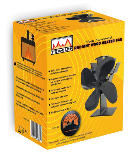 FIRE UP HEAT POWERED RADIANT WOOD HEATER FAN