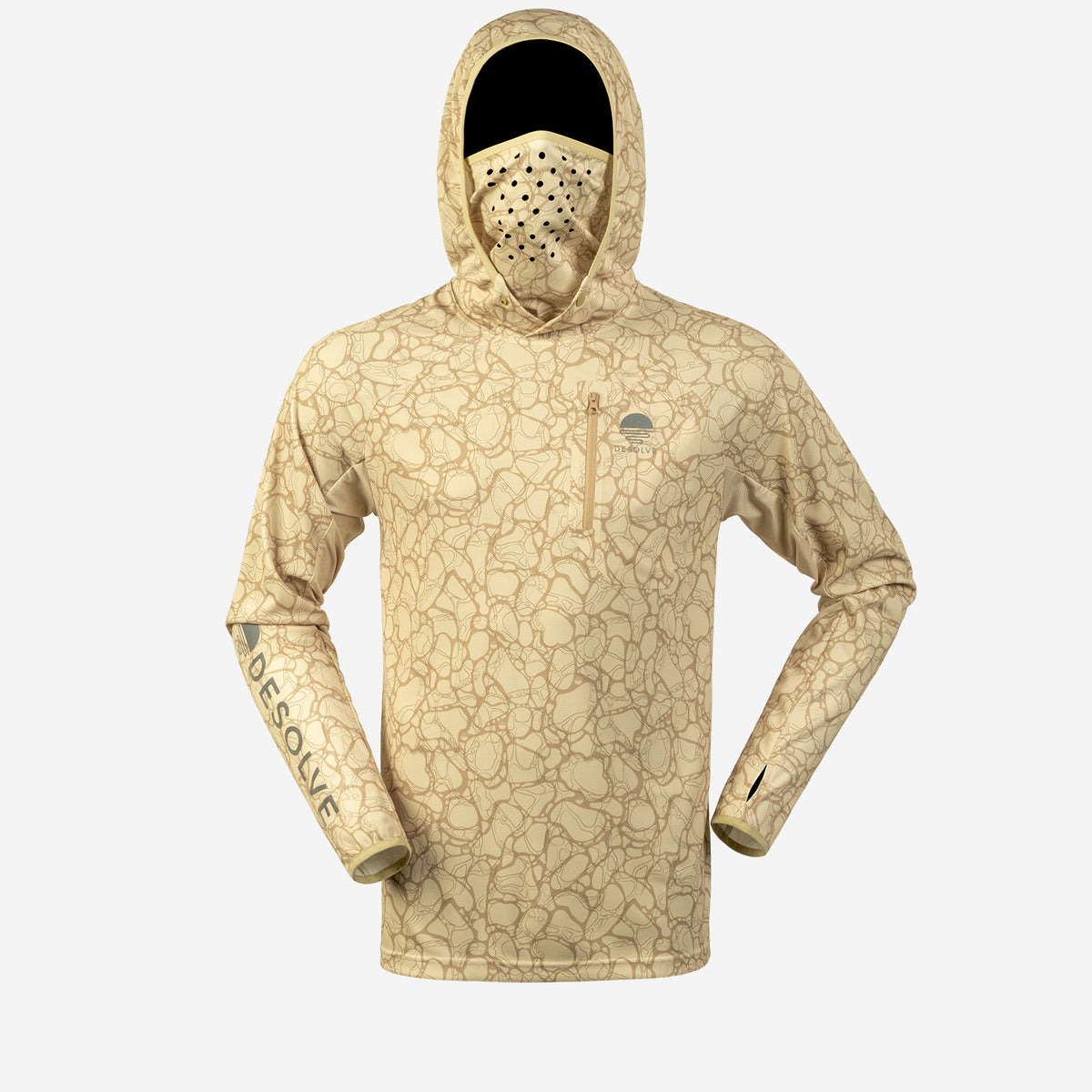 DESOLVE HELIOS PRO HOODED FISHING SHIRT SPECTRAL SAND