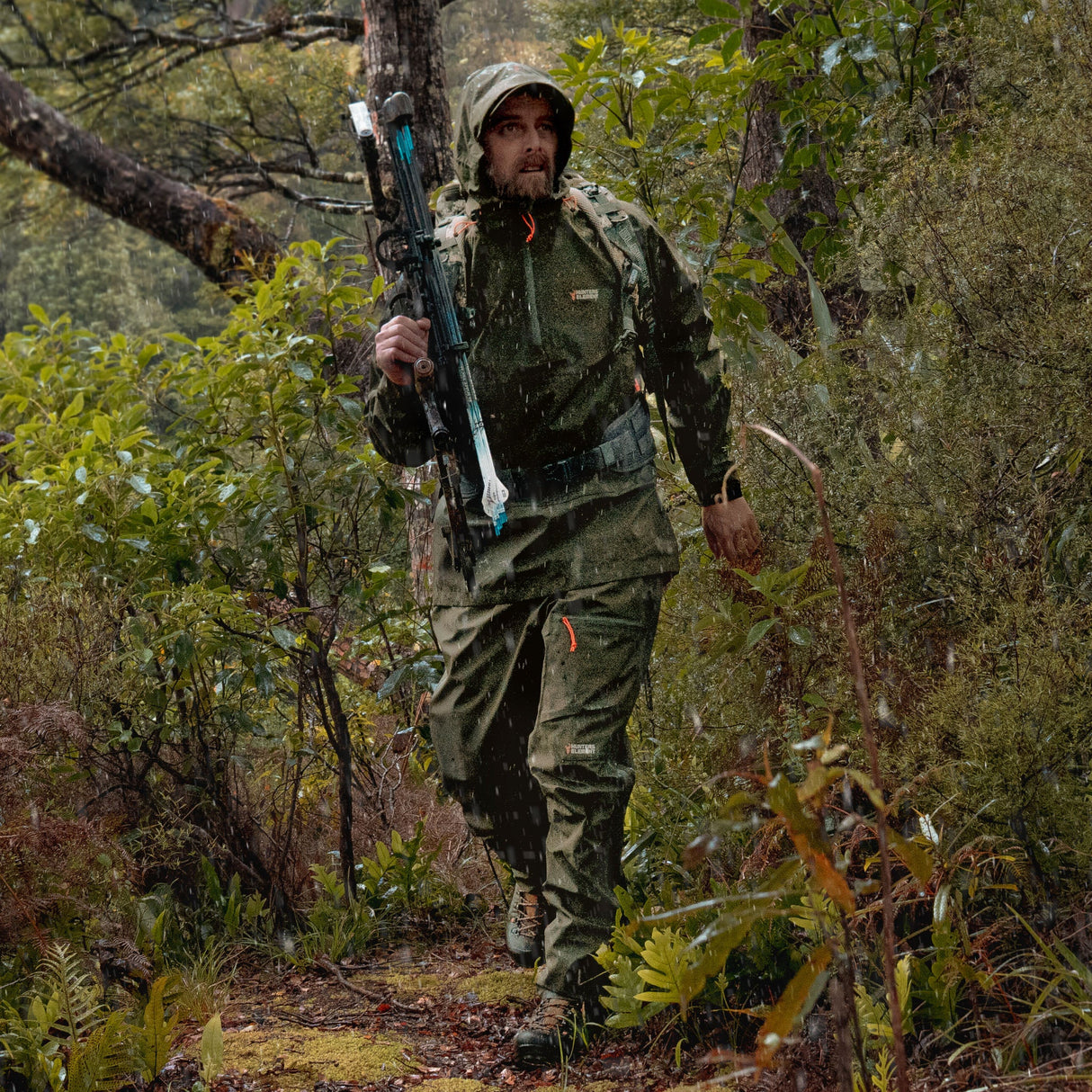 HUNTERS ELEMENT STORM HALF ZIP JACKET FOREST GREEN
