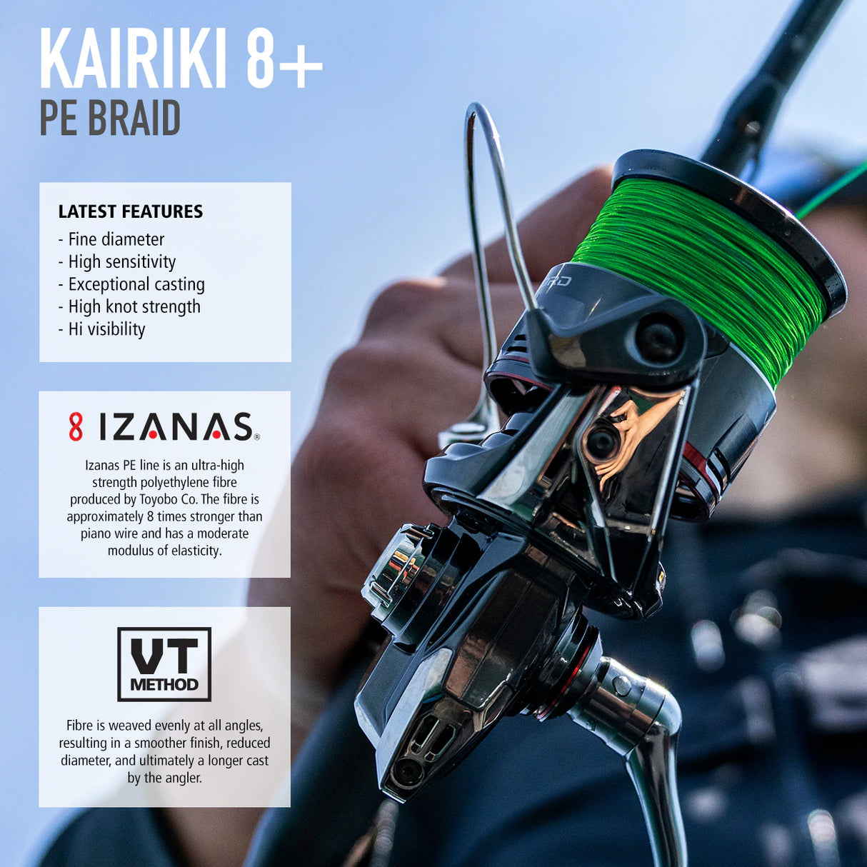SHIMANO KAIRIKI 8+ MANTIS GREEN BRAID
