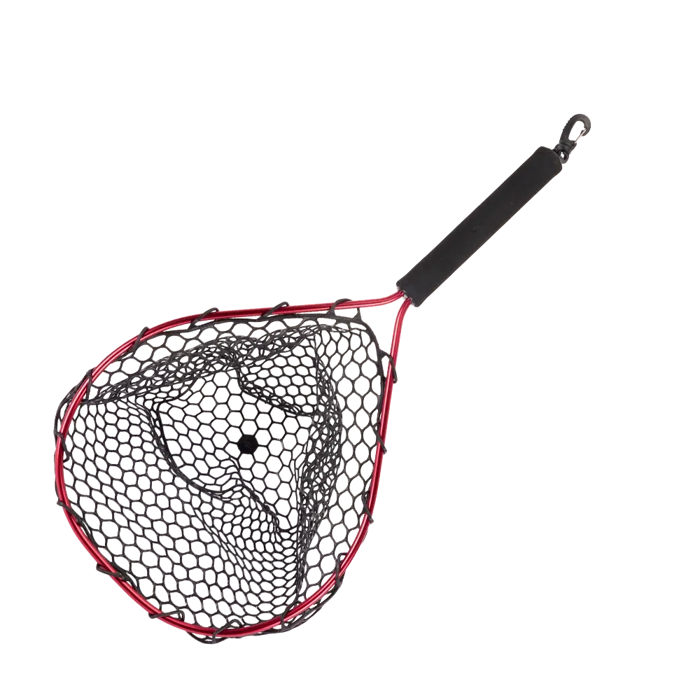 BERKLEY KAYAK NET - 28CM HANDLE - ELASTICISED CORD WITH CLIP - SILICONE MESH - ANODISED