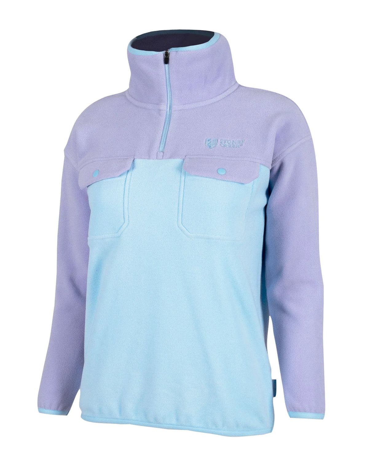 STONEY CREEK PERFORMANCE PLUS PULLOVER KIDS FLOATY BLUE/LILAC