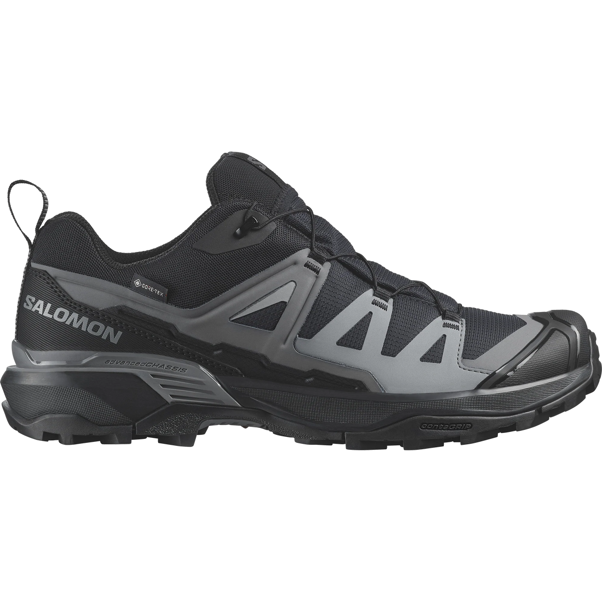 SALOMON MEN'S X ULTRA 360 GORE-TEX HIKING SHOES BLACK/MAGNET/QUIET SHADE