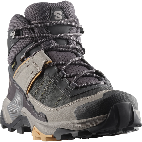 SALOMON WOMEN'S X ULTRA 5 MID GTX HIKING BOOTS NINE IRON/GULL/SOFT CLAY