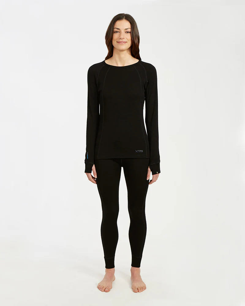 XTM WOMENS MERINO 230 GSM THERMAL PANTS ALPINE 230 BLACK