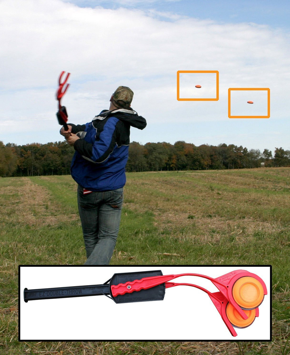 EZ THROW DOUBLE CLAY TARGET THROWER