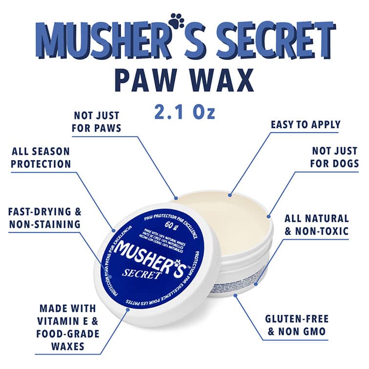 MUSHERS SECRET DOG PAW PROTECTION WAX