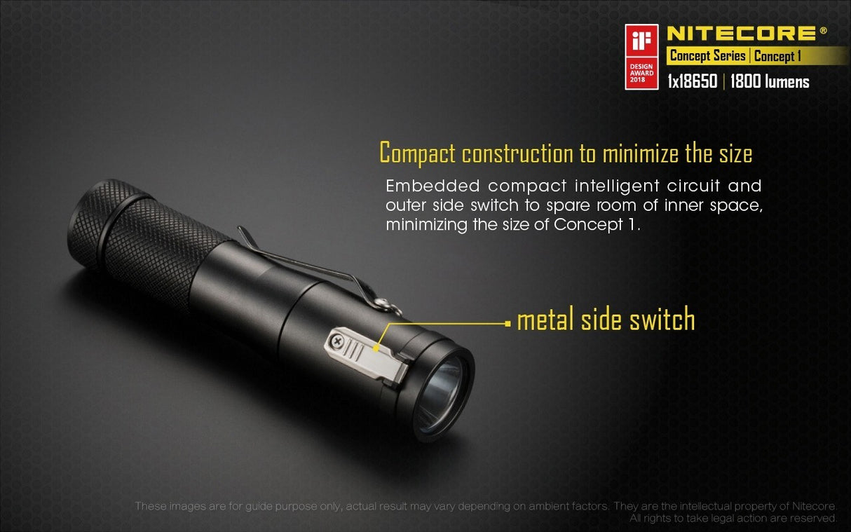 NITECORE CONCEPT 1 + UM10 1800 LUMENS TORCH