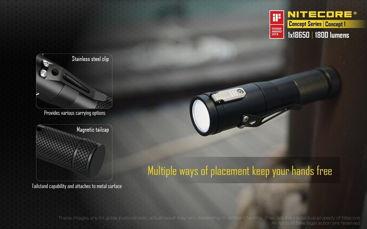NITECORE CONCEPT 1 + UM10 1800 LUMENS TORCH