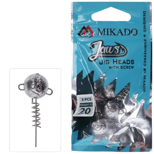 MIKADO JAWS JIG HEAD WITH SCREW 20 GRAM