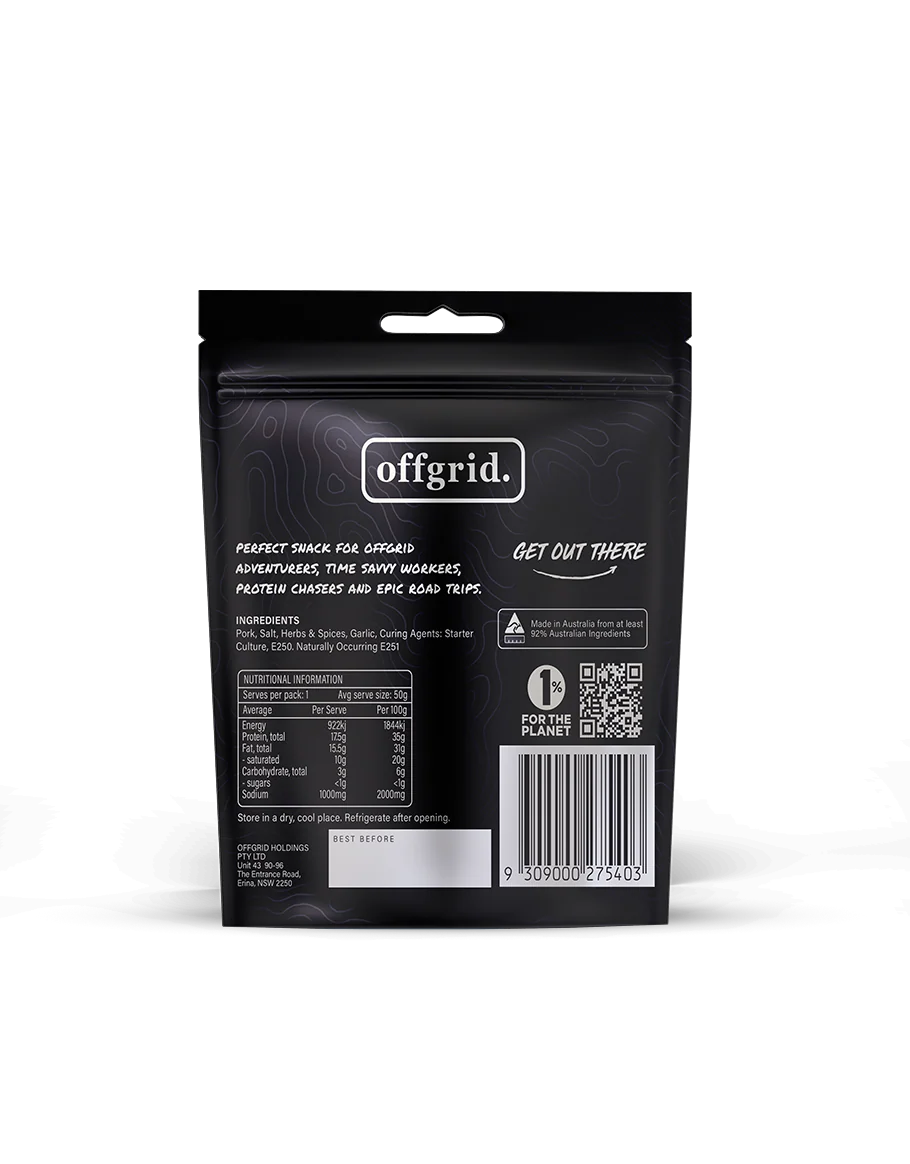 OFFGRID WOOD SMOKED SALAMI SNACK