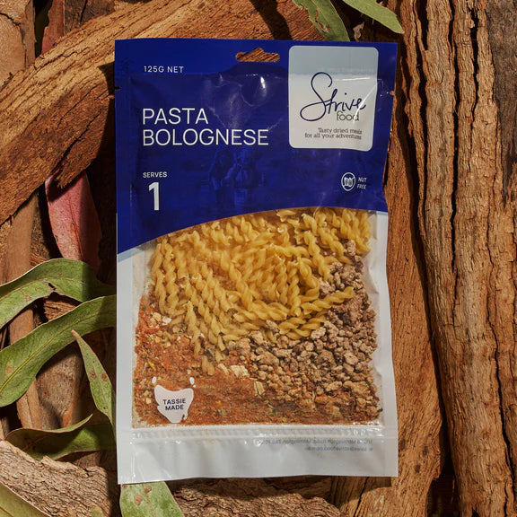 STRIVE FOOD PASTA BOLOGNESE DEHYDRATED MEAL SINGLE SERVE