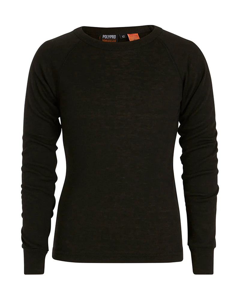 XTM HEATFLEX THERMAL TOP BLACK KIDS'
